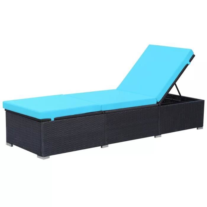VIDAXL Chaise Longue avec Coussin - vue 6