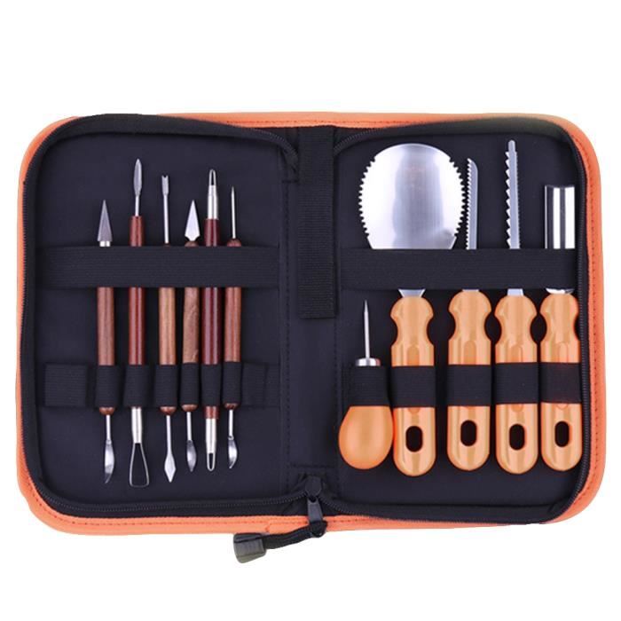 WEDNOK 12 Pcs Kit de Bricolage de Citrouille en Bois DIY Loisirs Créatifs Activité Manuelle Set de Carillons Eoliens d'Automne Artisanat à Peindre Cadeau Anniversaire Fête Party pour Enfant