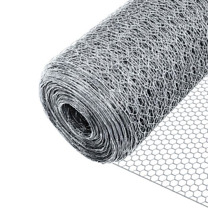 Meilleurs prix pour VOUNOT® Grillage à poule - Acier galvanisé - Maille 13mm - 1x50M - Filet de clôture pour poulailler