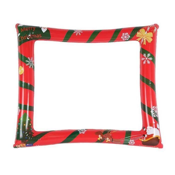 32 Accessoires Photobooth Noël + Cadre Gonflable – Kit Photomaton Fête Noël Famille, Accessoires Fun