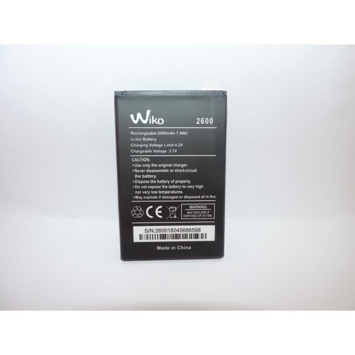 Batterie Remplacement Wiko V12BNL 2400mAh - Compatible View, Harry 2, Tommy 3 Plus