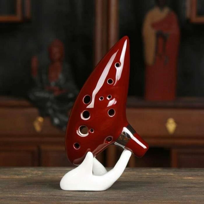 HK15176OCARINA.Flûte Ocarina en résine plastique 12 trous,clé Alto C,Instrument de musique