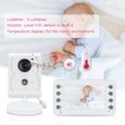 Babyphone Caméra Moniteur 4.3" Bébé Surveillance 2.4GHz Vision Nocturne, Communication Bidirectionnel, Capteur de Température-1