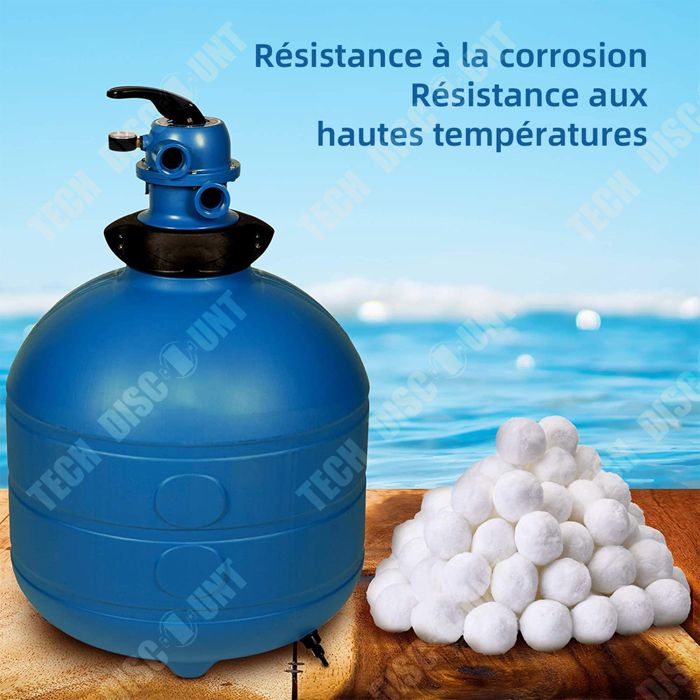 BLWL Balle Filtrante Piscine,1300G Boules De Filtre,Remplacer 45 Kg Sable Pour Filtre Piscine,Ultra Léger Et Réutilisable, Convient à Divers Systèmes De Filtration De Piscine