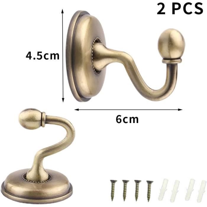 2 ANCIENNES EMBRASSES / attaches rideaux / crochets mural en Bronze ou laiton EUR 30,00 - FR