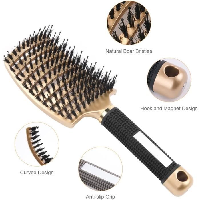 Brosse Showman Strass Cristal Multicolore Poils Moyens Extensible