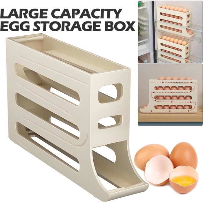 Distributeur D'Œufs Automatique LUHOCIY 20 Œufs - Rangement Réfrigérateur Empilable Blanc
