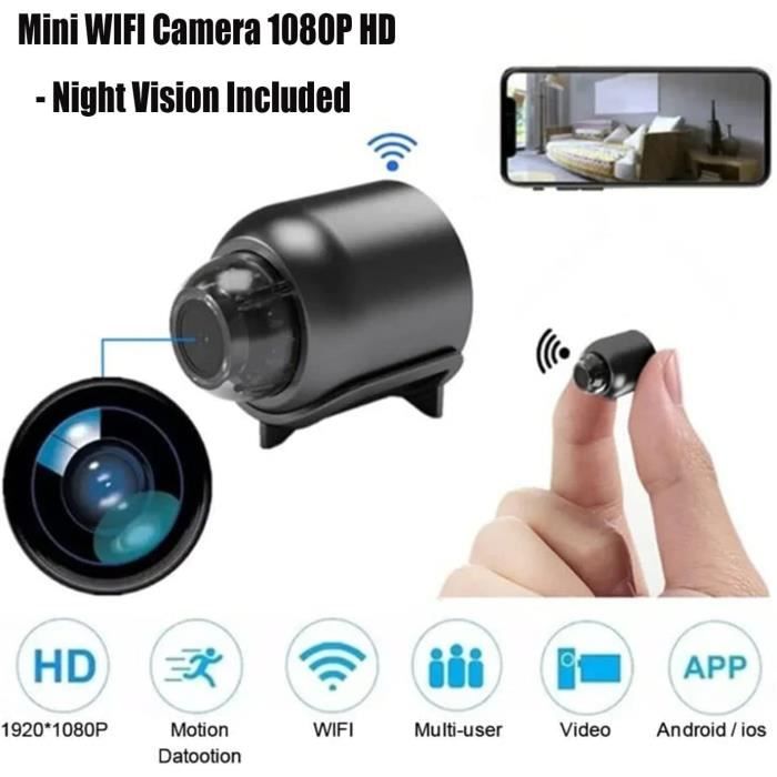 1 Pc Mini Caché 1080p Caméra Espion Sans Fil Wifi Ip Home Security Hd Dvr  Vision Nocturne Motion Cam Sans Fil Mini Caméra Surveillance Vidéo