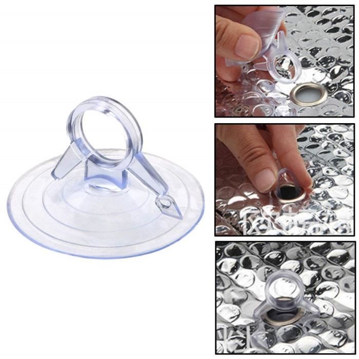 Lot De 50 Ventouses 45mm Transparentes - Forte Adhérence Pour Voiture, Camping Et Maison