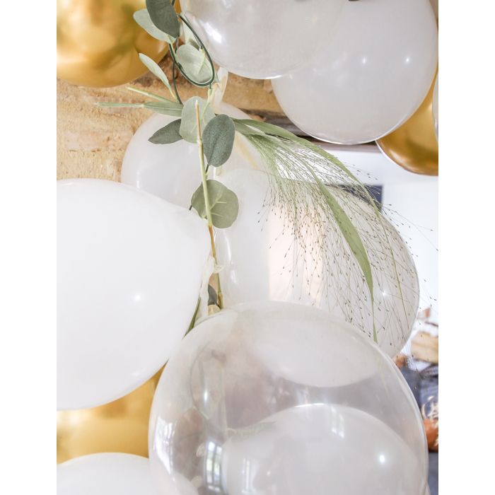 Kit Arche Ballons Blancs 105 Pièces - 5/10/12/18 Pouces Pour Mariage, Anniversaire