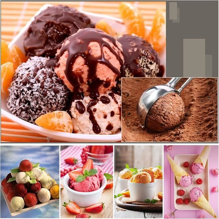 Lot De 3 Cuillères à Glace En Acier Inoxydable - Différentes