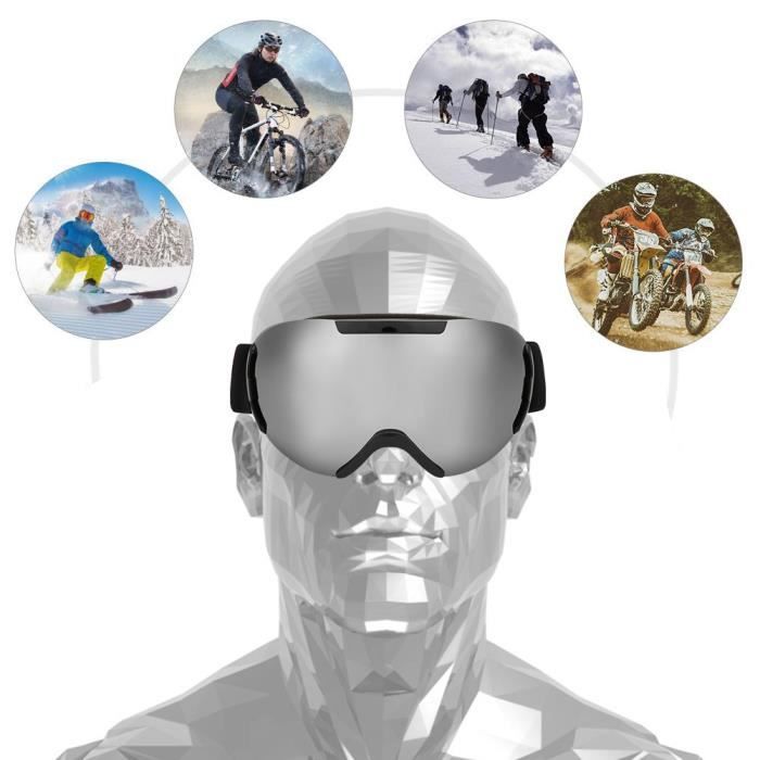 2 Pièces Lunettes de Ski de Plein Air, Lunette de Ski Homme & Femme,  Ajustable Brise-Vent Protection UV PC ère Lunettes de Neige pour Le Ski  pour l'Alpinisme, Le Ski, Le Surf (