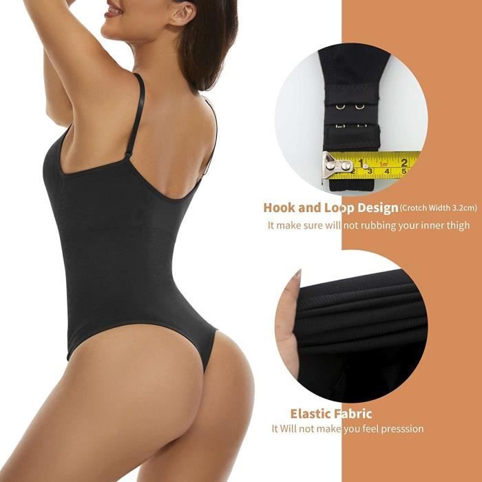 Body Gainant Femme Ventre Plat Tuopuda - Shapewear Invisible Sans Coutures - Bretelles Réglables