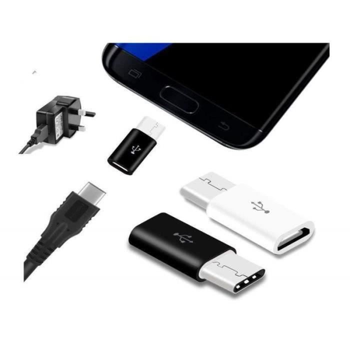Lot De 5 Adaptateurs Micro USB Vers USB C TRANLIKS - Charge Rapide Et Synchronisation Données