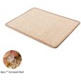 tapis griffoir en sisal naturel antidérapant pour chat - tapis antidérapant pour protéger les tapis et canapés - durable et sûr-2