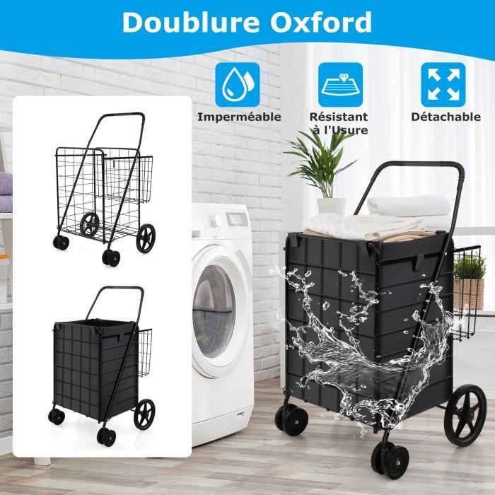 Petit chariot de courses pliable
