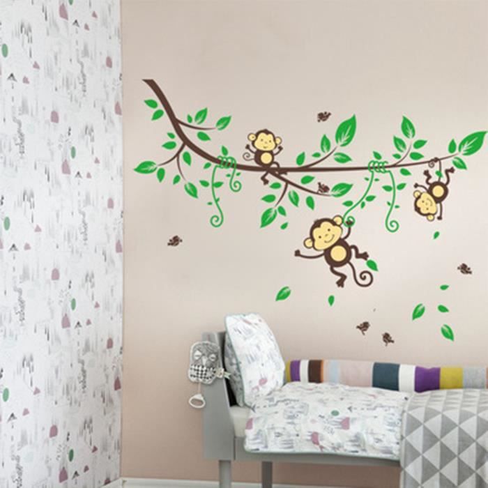 Sticker mural arbre avec des pois herbe muraux stickers -  France