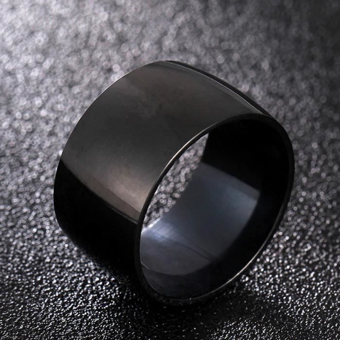 Bague Anneau Bague Homme Titane Noir Bague Anneau De Fiançailles