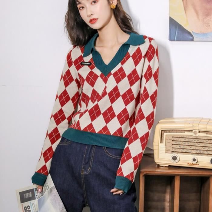 Pull sale carreaux vintage