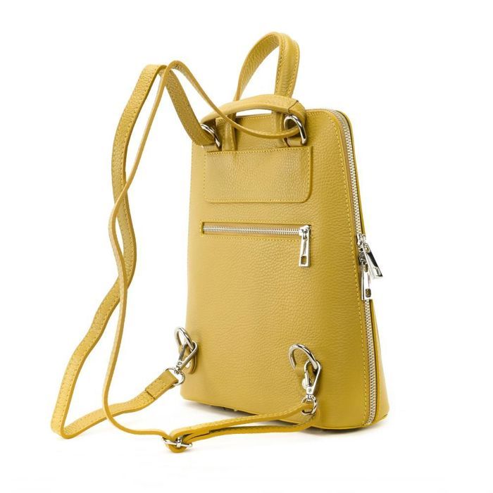 Sac à main OH MY BAG modèle Hailey Jaune foncé en cuir
