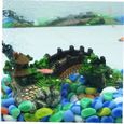 1PC Aquarium magique Décoration de résine colorée pont de pavillon de pavillon de pavillon pour réservoir de poisson-3
