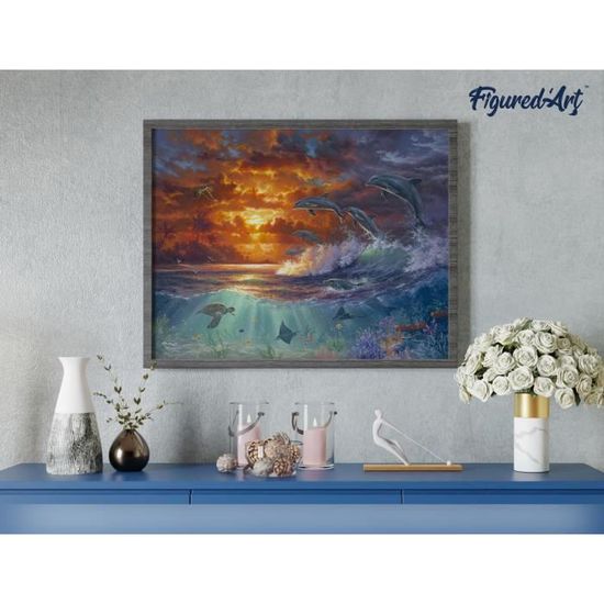 Figured' Art Peinture par numéros Adultes avec cadre Arche vers la mer – Kit de Figured' Art Peinture par numéros Adultes avec cadre Arche vers la mer – Kit de