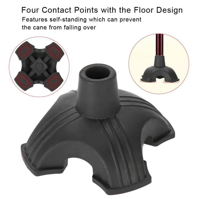 Embout 19mm En Caoutchouc à Base Large Avec 6 Pieds Pour Une Meilleure Stabilite Autoportant Pour Cannes Et Batons De Marche 88720177