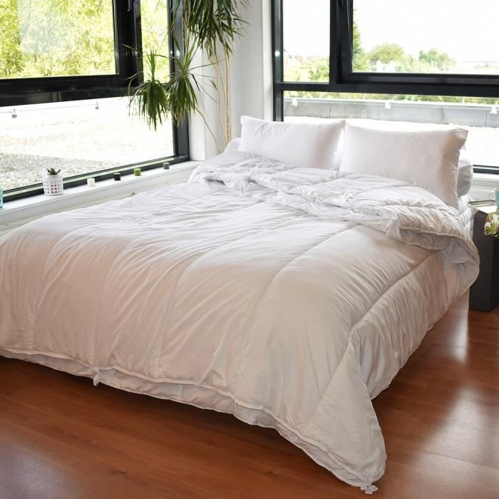Bleu Câlin Couette Évolutive Enfant Bio – 140x150 + 50 Cm Extensible – Coton Bio GOTS – Chaleur Tempérée