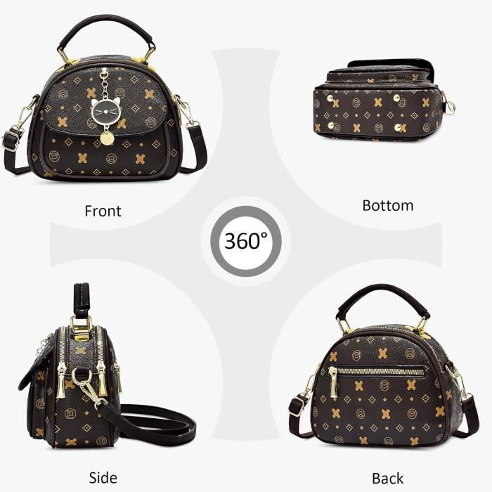 Sacs à Langer PORRASSO Mini Sac à Dos Femme Mode Sac à Main Fille Étanche Sacs à Bandoulière Avec Trou D'écouteur Cuir Daypack Voyage Datation Petit Sac à Dos, Jaune, L, Mignon
