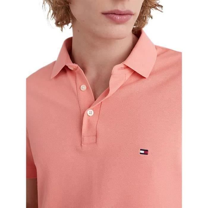 Polo rose tommy hilfiger homme cheap