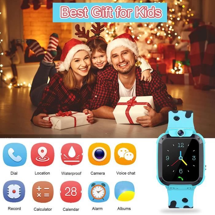 Montre GPS Enfant Tracker Montre Connectée Enfant Téléphone Smartwatch pour  Enfant avec SOS Caméra Réveil Appel, Cadeau d'anni[644] - Cdiscount  Téléphonie