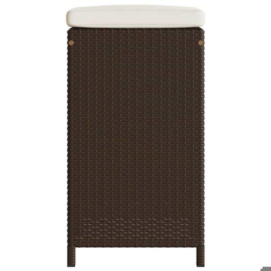 VidaXL Banc De Salon Repose-Pied Tabouret Cuir Véritable Et Toile - 58 Cm Marron Vintage