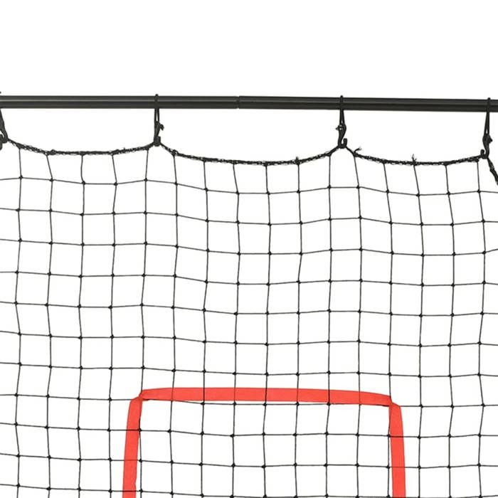 Filet Rebondisseur De Lancer Baseball/softball - Cible 9 Trous, 5x4 Pieds, Métal Bleu