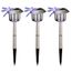 Set 3 luminaires solaires LED extérieur IP44 éclairage jardin terrasse clôture