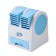 Climatiseur Mobile USB Rechargeable 4 Vitesses Silencieux Mini Ventilateur Bureau Refroidisseur Portable Bleu