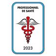 Autocollant Sticker - Vignette Caducée 2023 pour Pare Brise en Vitrophanie - V4 Professionnel de Santé  Professionnel De Santé-0