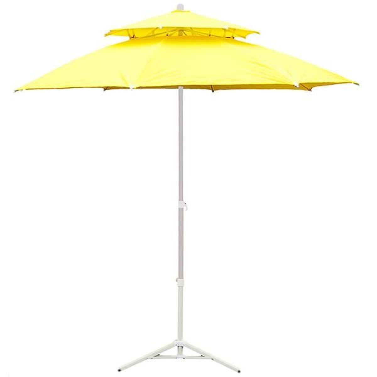 Parasol de Jardin Double Chapiteaux 230 cm Jaune Cdiscount Jardin