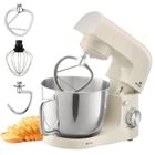 SENYA Robot Pâtissier 1500W – Bol Inox 5L avec Poignée – 10 Vitesses + Pulse – Accessoires & Couvercle Anti-Éclaboussures