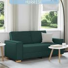 V BESTLIFE Canapé 2 Places Vert Foncé 140 Cm Tissu 7064170617959