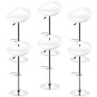 JEOBEST® Lot de 6 tabourets de bar (Blanc) Style contemporain