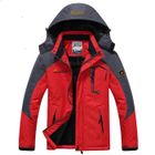MOBIGARLAN Veste de Ski Homme Montagne Outdoor d'hiver Chaud Imperméable Coupe-Vent Randonnée pour Voyage Vêtements Masculin HX004 Rouge