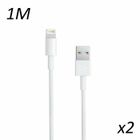 [2 pack] Cable Blanc USB Lightning 1M pour iPhone 6 - 6 plus - 6S - 6S plus - 7 -7 plus - 8 - 8 plus [Toproduits®]