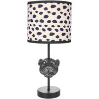 BRUBAKER Lampe de table ou de chevet Leopard - Lampe de table avec base en céramique et abat-jour en tissu - hauteur 40 cm