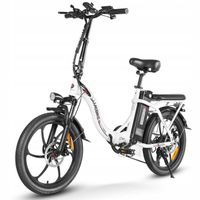 Samebike CY20 vélo électrique 36V 12AH 32km-h 350W roue 20" vélo électrique pliant blanc