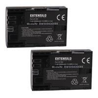 EXTENSILO 2x Batteries compatible avec Canon EOS 80D, R, 90D, Ra, R5, R6, 7D Mark II appareil photo, reflex numérique (2000mAh,