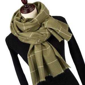 CHISSEMENT Studios écharpe écharpes doux Tartan Wrap étole laine Pashmina Châle 240*30cm 