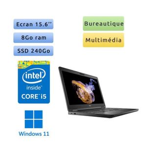ORDINATEUR PORTABLE Dell Latitude 5590 - Windows 11 - i5 8Go 240Go SSD
