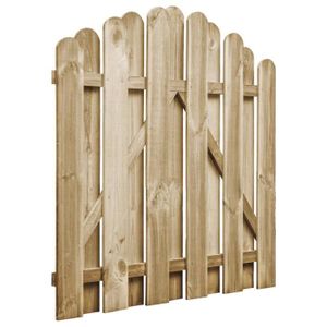 Porte bois avec poteaux 125 cm x 150 cm porte portail galvanisé bois perpendiculaire 
