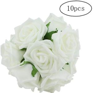 Lot de 2 bouquets de fleurs Artificielles Lumenty la D/écoration Int/érieure-Chaque Bouquet est Compos/é de 7 tiges Dot/ées de Feuilles et de 21 T/êtes de fleurs-Style R/étro-Couleur Rose