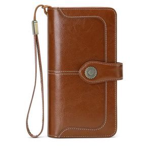 Portefeuille Grand Format Pour Femme - 18 Poches Cartes RFID - Bleu - Neuf Avec étiquettes